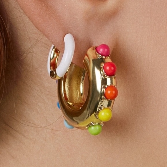 Alaynah Rainbow Huggie Hoops! - Picture 3 of 5